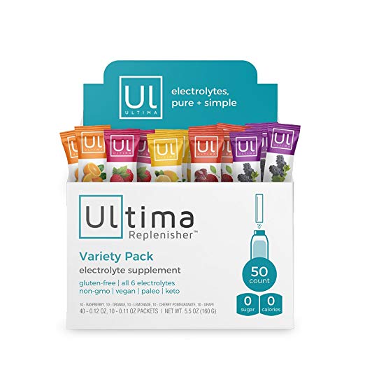 ULTIMA REPLENISHER Electrolyte Hydration Powder, Variety Pack, 50 Count