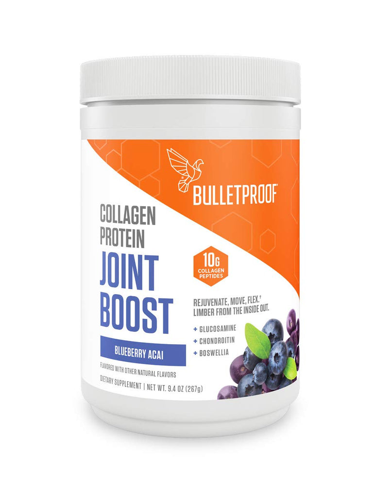 Bulletproof Joint Boost with Grass-fed Collagen Peptides, Glusosamine, Chondroitin to Support Healthy Joints. Boswellia to Support Healthy Inflammation Response, Keto and Paleo Friendly (9.4 OZ)