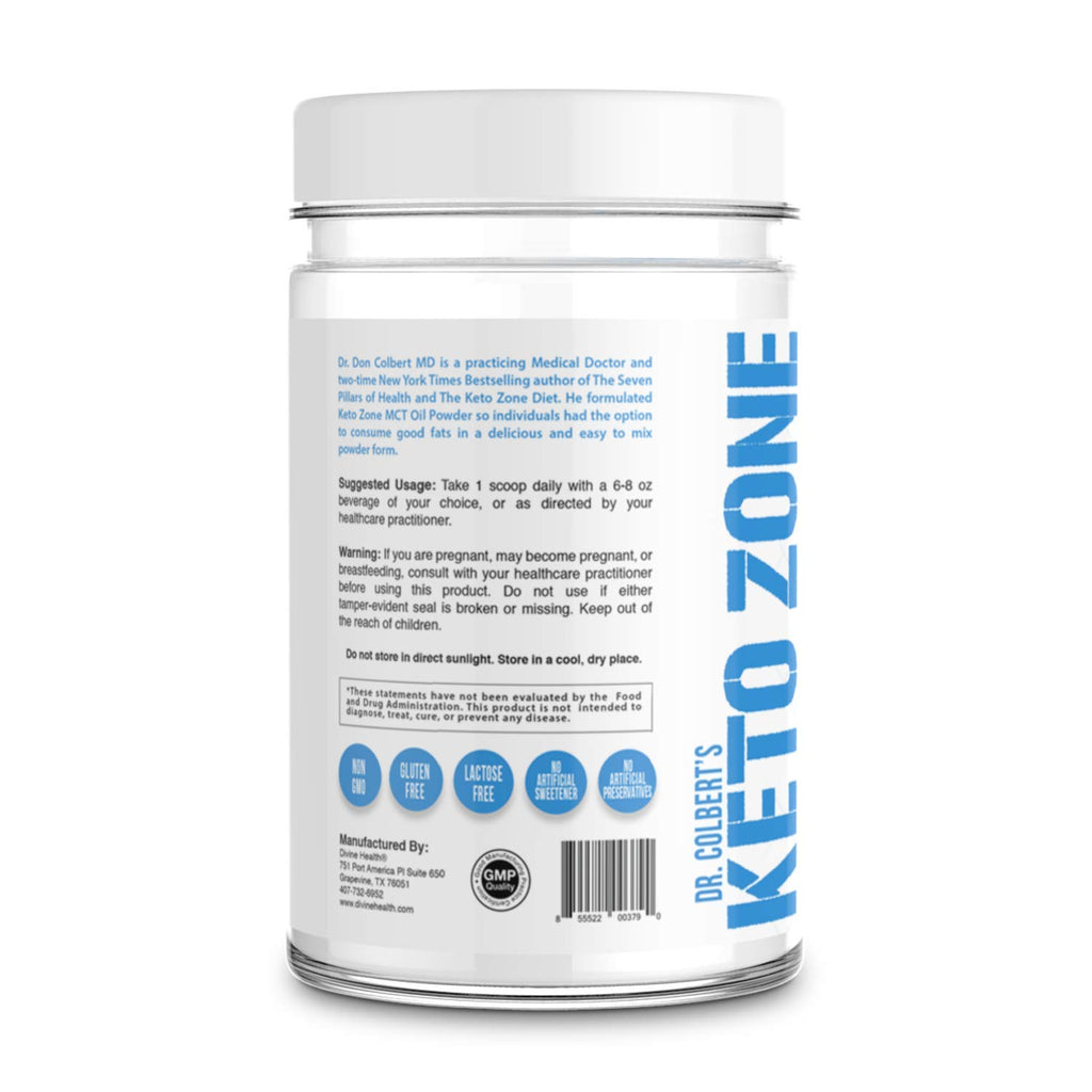 Keto Zone MCT Oil Powder | Coconut Cream Flavor | 30 Day Supply | 75/C8 25/C10 | 0 Net Carbs | All Natural Keto Approved For Ketosis