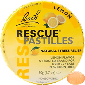 Bach Rescue Remedy Natural Stress Relief Pastilles Lemon Flavor 1.7 oz