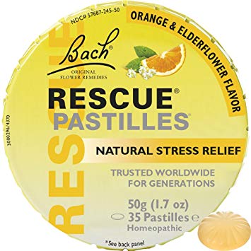 Bach Rescue Remedy Natural Stress Relief Pastilles Original Flavor 1.7 oz