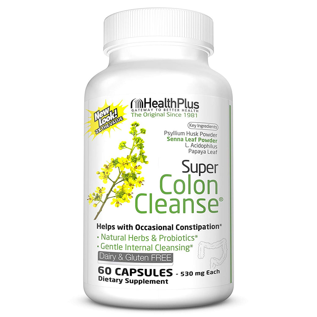 Health Plus Super Colon Cleanse: 10-Day Cleanse -Detox | More than 1 Cleanse, 60 Count