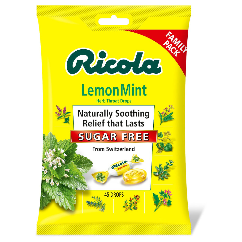 Ricola Cough Drops - Sugar Free Lemon Mint - 45ct