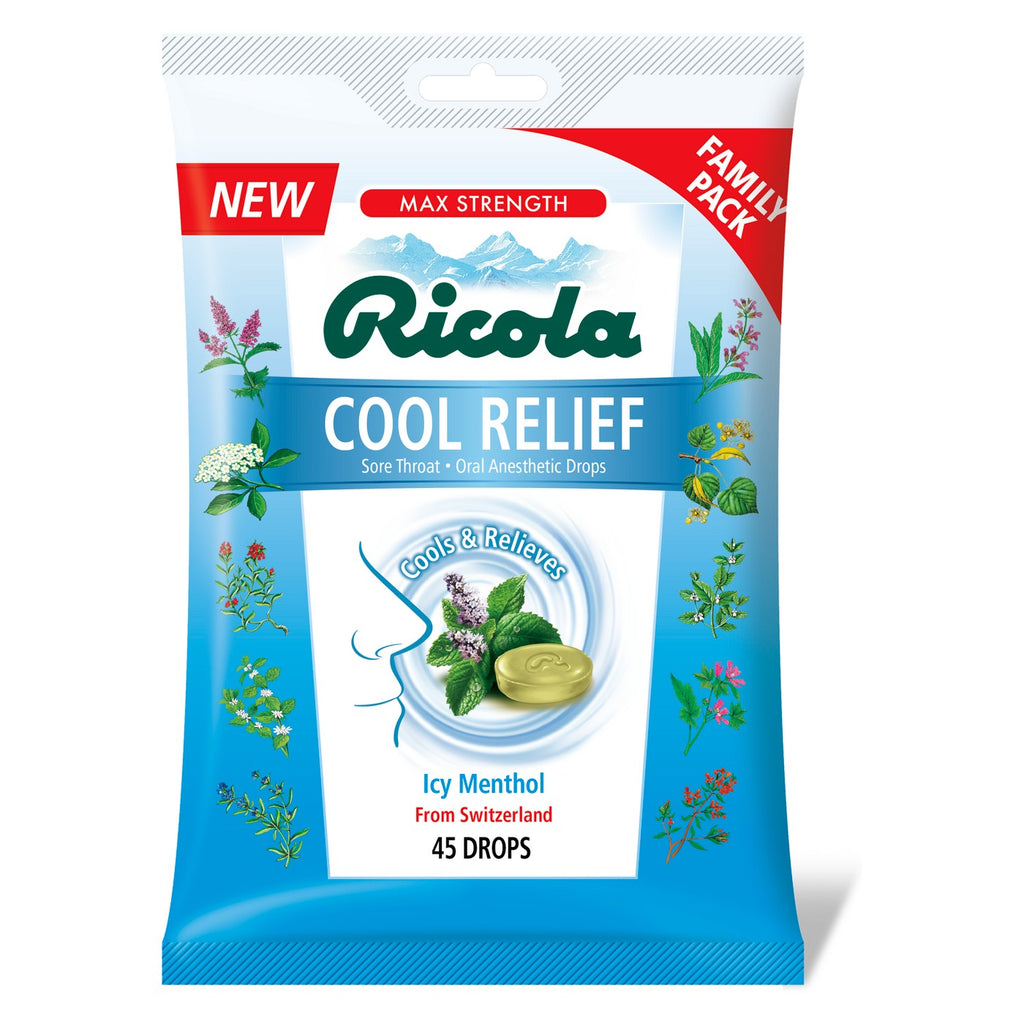 Ricola Cool Relief Cough Drops - Mint - 45ct