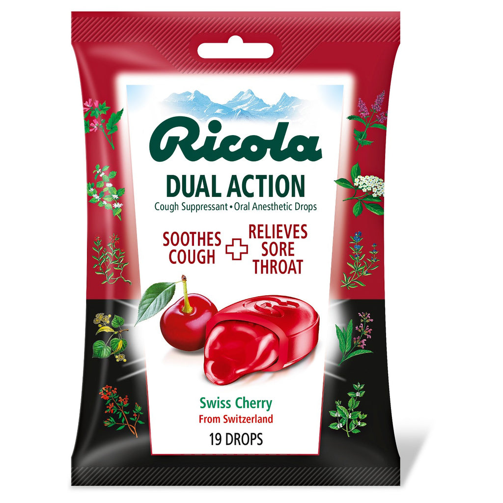 Ricola Dual Action Lozenges - Cherry - 19ct