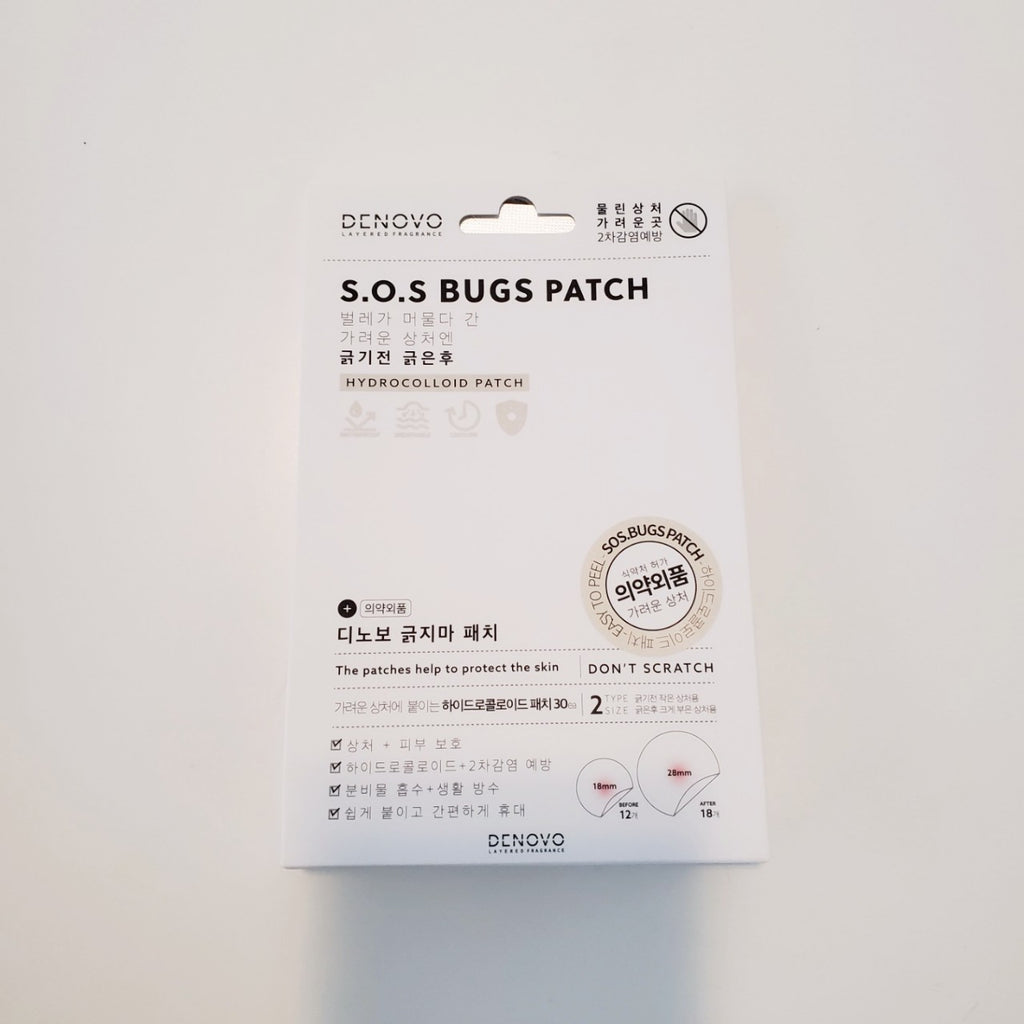 DENOVO SOS Bugs Hydrocolloid Patch Mosquito Bite Relief 30ea Made in Korea