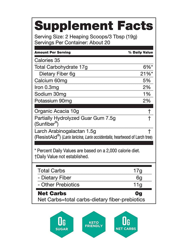 Bulletproof InnerFuel Prebiotic - Plant-Based Dietary Fiber for Super-Powered Gut Bacteria, Digestive Health and Immune Support