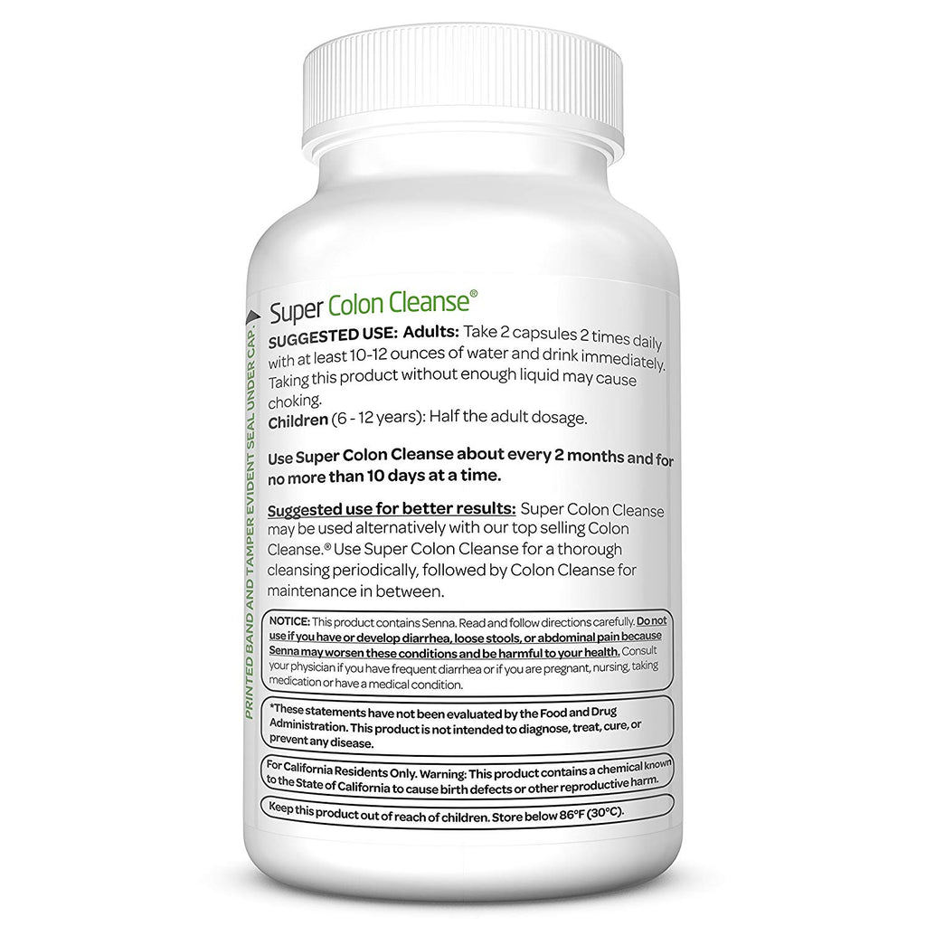 Health Plus Super Colon Cleanse: 10-Day Cleanse -Detox | More than 1 Cleanse, 60 Count