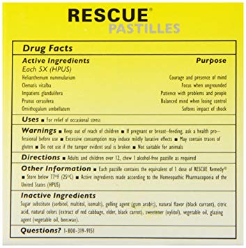 Bach Rescue Remedy Pastilles, Black Currant, 1.7 oz